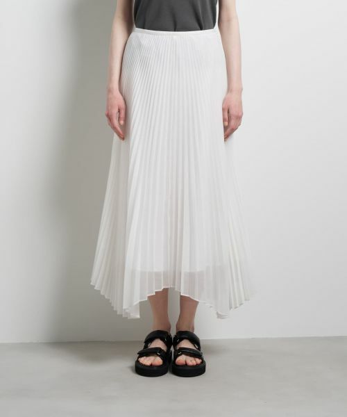 LANVIN en Bleu / ランバン オン ブルー ロング・マキシ丈スカート | オーガンジーカーブヘムプリーツスカート | 詳細13