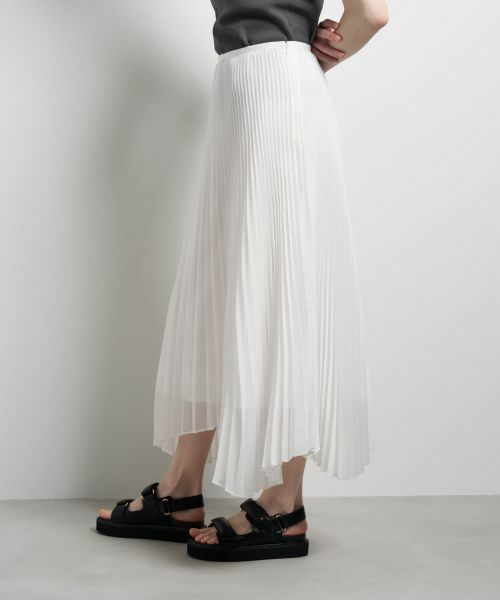 LANVIN en Bleu / ランバン オン ブルー ロング・マキシ丈スカート | オーガンジーカーブヘムプリーツスカート | 詳細14