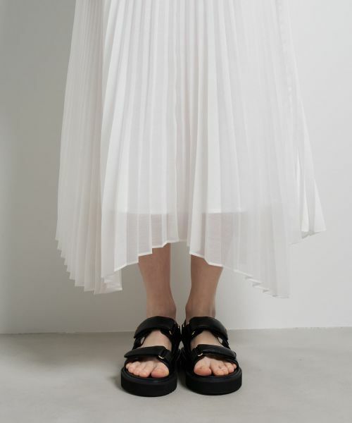 LANVIN en Bleu / ランバン オン ブルー ロング・マキシ丈スカート | オーガンジーカーブヘムプリーツスカート | 詳細17