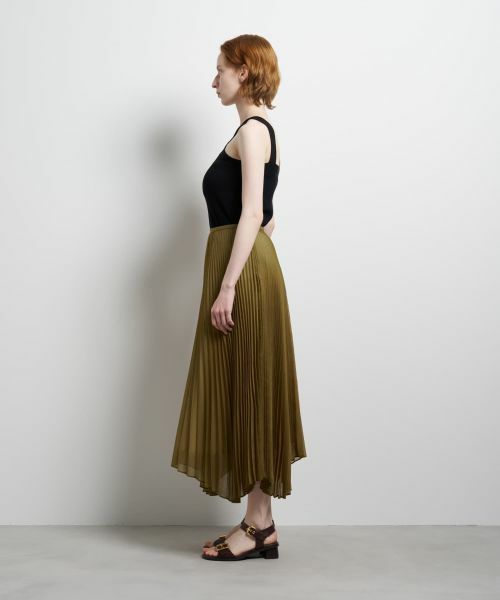 LANVIN en Bleu / ランバン オン ブルー ロング・マキシ丈スカート | オーガンジーカーブヘムプリーツスカート | 詳細2