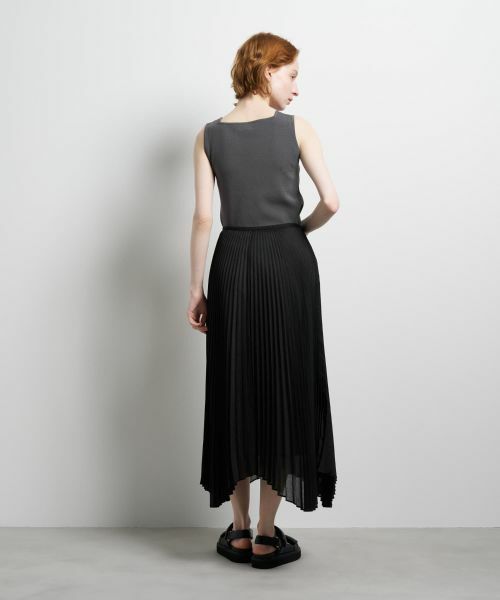 LANVIN en Bleu / ランバン オン ブルー ロング・マキシ丈スカート | オーガンジーカーブヘムプリーツスカート | 詳細20