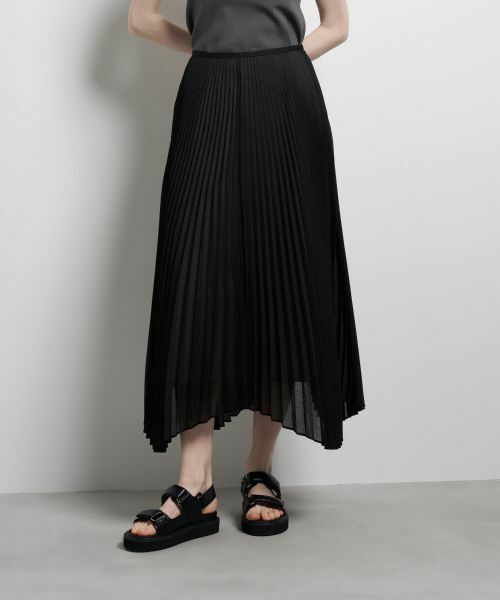 LANVIN en Bleu / ランバン オン ブルー ロング・マキシ丈スカート | オーガンジーカーブヘムプリーツスカート | 詳細21