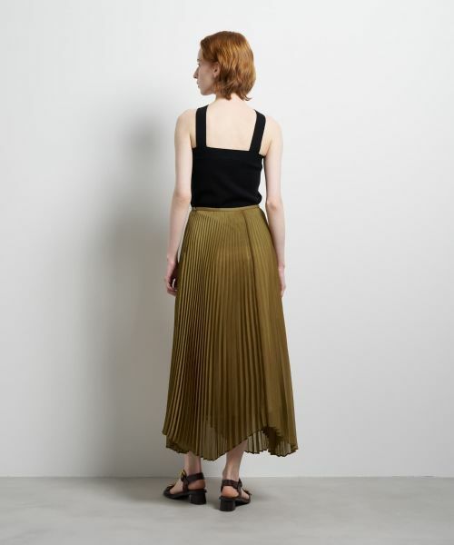 LANVIN en Bleu / ランバン オン ブルー ロング・マキシ丈スカート | オーガンジーカーブヘムプリーツスカート | 詳細3