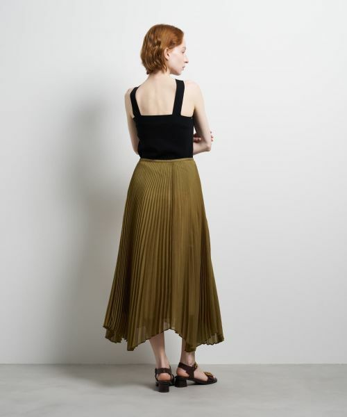 LANVIN en Bleu / ランバン オン ブルー ロング・マキシ丈スカート | オーガンジーカーブヘムプリーツスカート | 詳細4