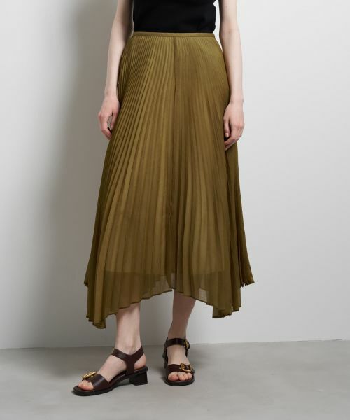 LANVIN en Bleu / ランバン オン ブルー ロング・マキシ丈スカート | オーガンジーカーブヘムプリーツスカート | 詳細5