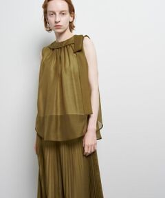 LANVIN en Bleu / ランバン オン ブルー シャツ・ブラウス | オーガンジーネックリボンブラウス