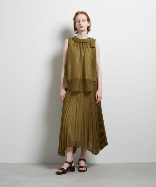 LANVIN en Bleu / ランバン オン ブルー シャツ・ブラウス | オーガンジーネックリボンブラウス | 詳細1