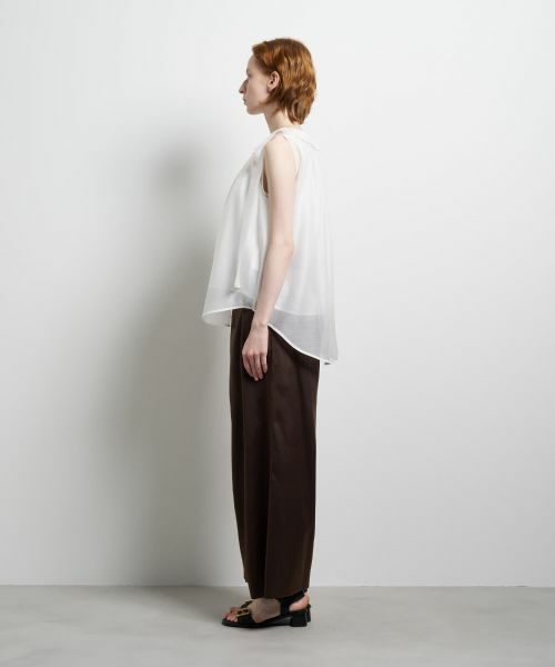 LANVIN en Bleu / ランバン オン ブルー シャツ・ブラウス | オーガンジーネックリボンブラウス | 詳細11