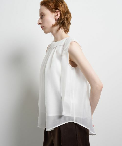 LANVIN en Bleu / ランバン オン ブルー シャツ・ブラウス | オーガンジーネックリボンブラウス | 詳細14