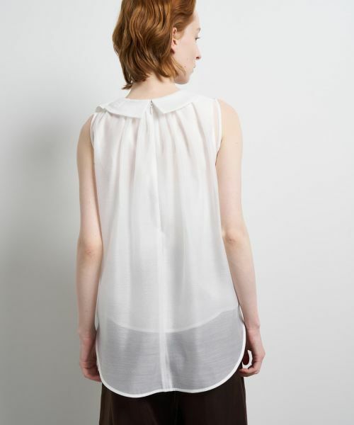 LANVIN en Bleu / ランバン オン ブルー シャツ・ブラウス | オーガンジーネックリボンブラウス | 詳細15