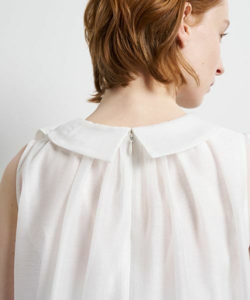 LANVIN en Bleu / ランバン オン ブルー シャツ・ブラウス | オーガンジーネックリボンブラウス | 詳細16