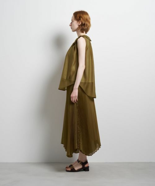 LANVIN en Bleu / ランバン オン ブルー シャツ・ブラウス | オーガンジーネックリボンブラウス | 詳細2