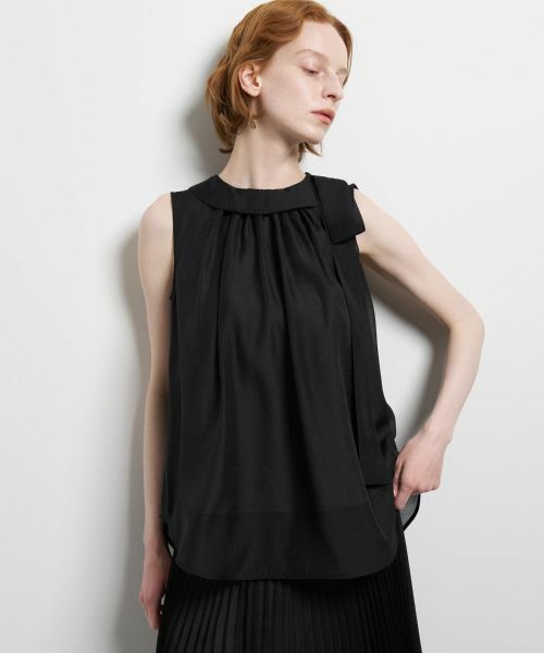 LANVIN en Bleu / ランバン オン ブルー シャツ・ブラウス | オーガンジーネックリボンブラウス | 詳細22