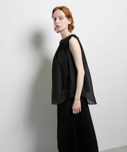 LANVIN en Bleu / ランバン オン ブルー シャツ・ブラウス | オーガンジーネックリボンブラウス | 詳細23