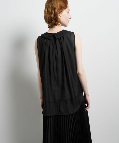 LANVIN en Bleu / ランバン オン ブルー シャツ・ブラウス | オーガンジーネックリボンブラウス | 詳細24