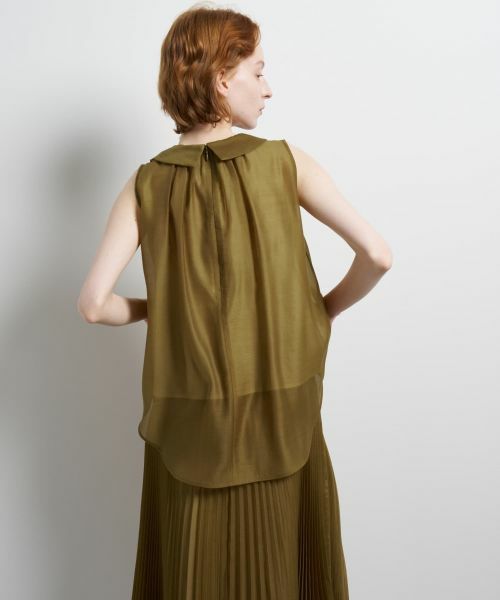 LANVIN en Bleu / ランバン オン ブルー シャツ・ブラウス | オーガンジーネックリボンブラウス | 詳細6