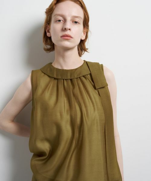 LANVIN en Bleu / ランバン オン ブルー シャツ・ブラウス | オーガンジーネックリボンブラウス | 詳細7