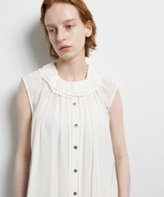 LANVIN en Bleu / ランバン オン ブルー シャツ・ブラウス | トリアセローンノースリフリルブラウス