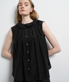 LANVIN en Bleu / ランバン オン ブルー シャツ・ブラウス | トリアセローンノースリフリルブラウス