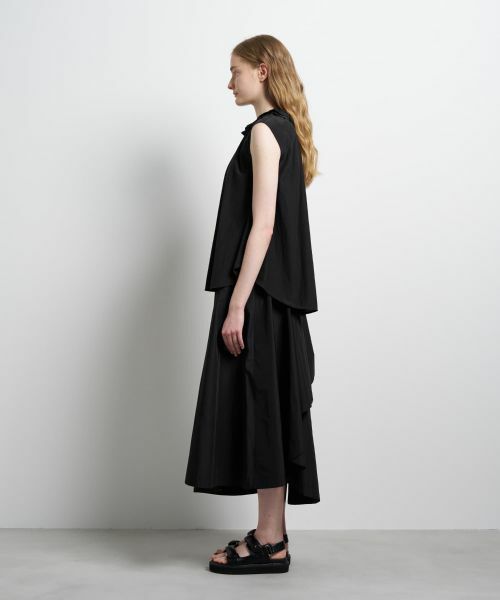 LANVIN en Bleu / ランバン オン ブルー シャツ・ブラウス | トリアセローンノースリフリルブラウス | 詳細16