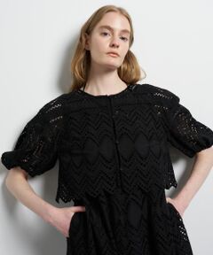 LANVIN en Bleu / ランバン オン ブルー シャツ・ブラウス | エンブロイダリーコットンレースブラウス