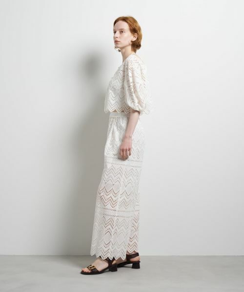 LANVIN en Bleu / ランバン オン ブルー シャツ・ブラウス | エンブロイダリーコットンレースブラウス | 詳細2