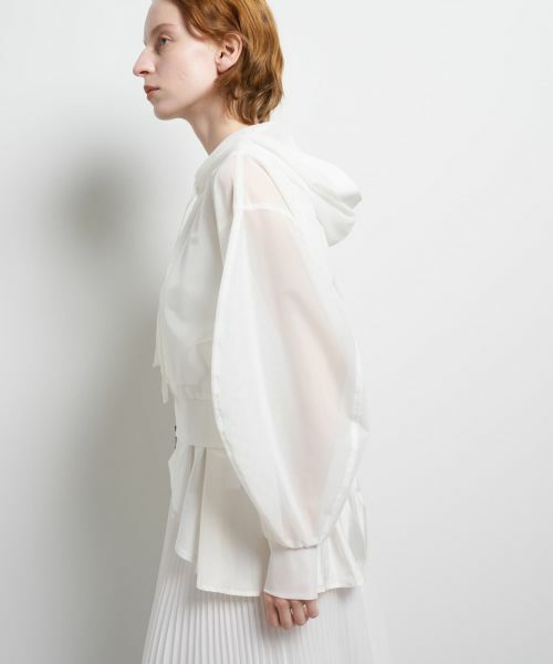 LANVIN en Bleu / ランバン オン ブルー シャツ・ブラウス | サテンラッセルフーディー | 詳細13