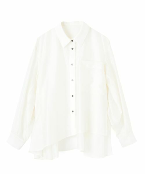 LANVIN en Bleu / ランバン オン ブルー シャツ・ブラウス | セミシアーフレアシャツ | 詳細1