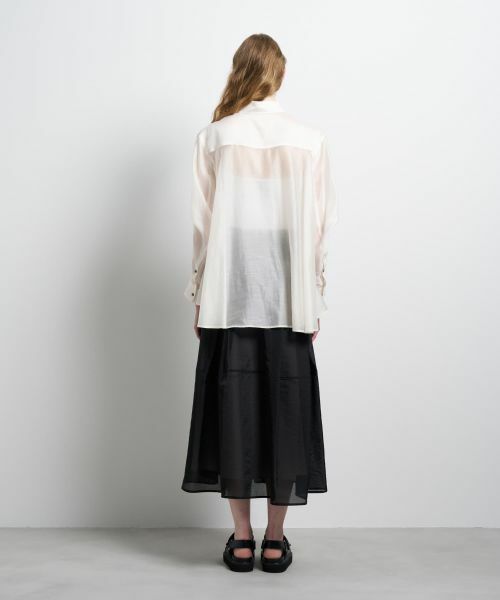 LANVIN en Bleu / ランバン オン ブルー シャツ・ブラウス | セミシアーフレアシャツ | 詳細11