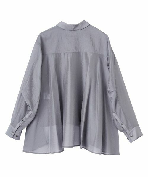 LANVIN en Bleu / ランバン オン ブルー シャツ・ブラウス | セミシアーフレアシャツ | 詳細5