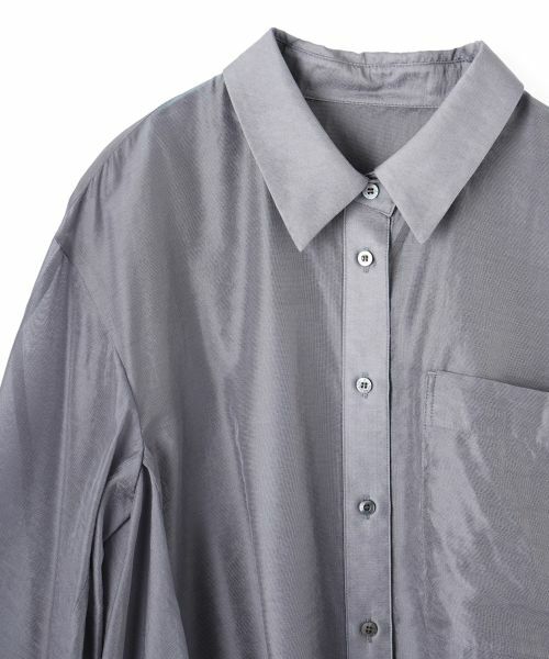 LANVIN en Bleu / ランバン オン ブルー シャツ・ブラウス | セミシアーフレアシャツ | 詳細6