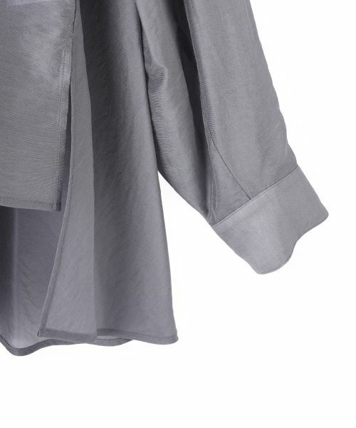 LANVIN en Bleu / ランバン オン ブルー シャツ・ブラウス | セミシアーフレアシャツ | 詳細7