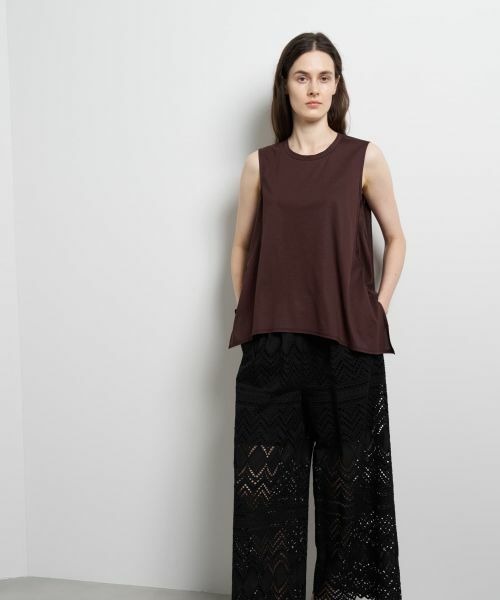 LANVIN en Bleu / ランバン オン ブルー Tシャツ | ブライトローンコンビカットソー | 詳細4