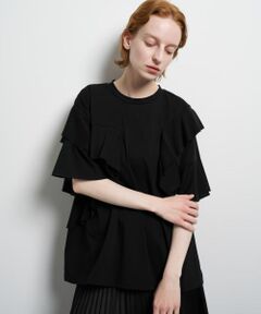 LANVIN en Bleu / ランバン オン ブルー Tシャツ | アシンメフリルカットソー