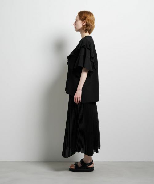 LANVIN en Bleu / ランバン オン ブルー Tシャツ | アシンメフリルカットソー | 詳細18