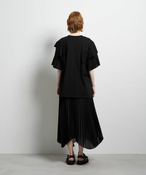 LANVIN en Bleu / ランバン オン ブルー Tシャツ | アシンメフリルカットソー | 詳細19