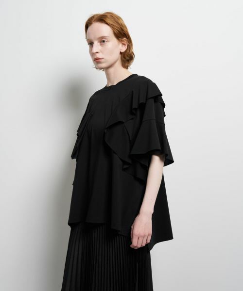 LANVIN en Bleu / ランバン オン ブルー Tシャツ | アシンメフリルカットソー | 詳細21