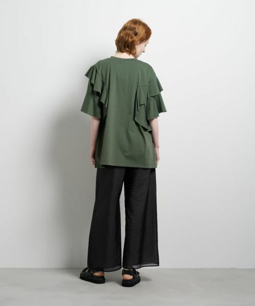 LANVIN en Bleu / ランバン オン ブルー Tシャツ | アシンメフリルカットソー | 詳細3