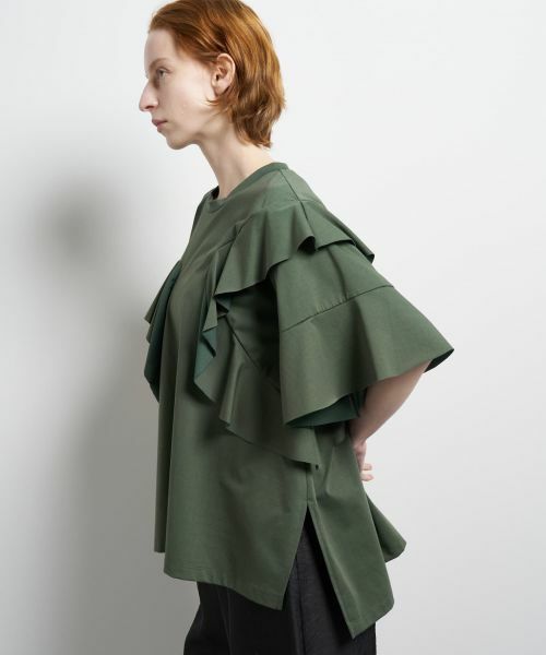 LANVIN en Bleu / ランバン オン ブルー Tシャツ | アシンメフリルカットソー | 詳細5