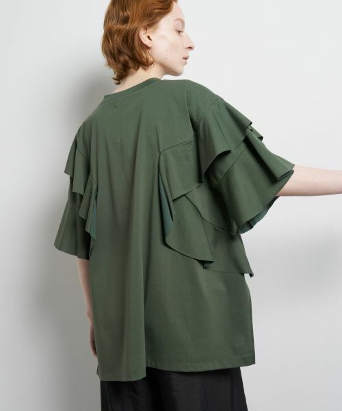 LANVIN en Bleu / ランバン オン ブルー Tシャツ | アシンメフリルカットソー | 詳細6