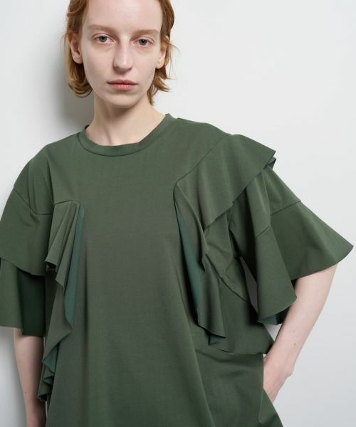 LANVIN en Bleu / ランバン オン ブルー Tシャツ | アシンメフリルカットソー | 詳細7