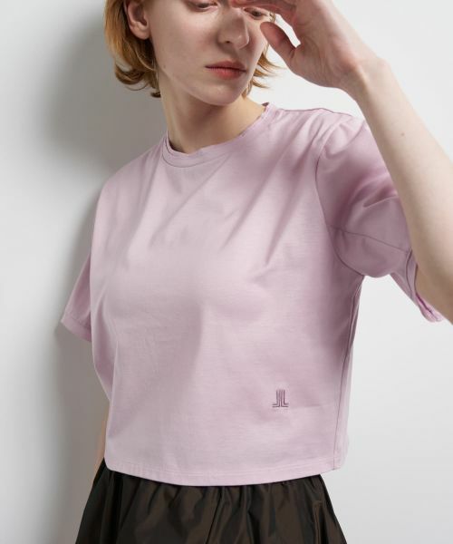 LANVIN en Bleu / ランバン オン ブルー Tシャツ | ベーシッククロップドTシャツ（ピンク）