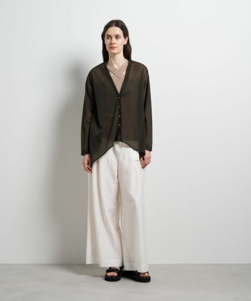 LANVIN en Bleu / ランバン オン ブルー カットソー | シアートリコットフレアカーデ | 詳細1