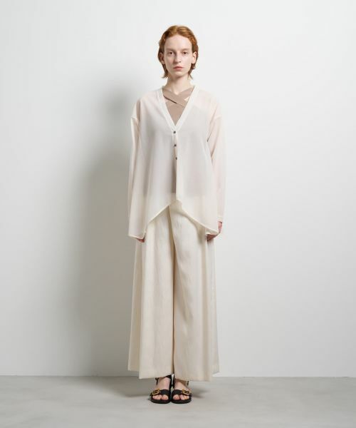 LANVIN en Bleu / ランバン オン ブルー カットソー | シアートリコットフレアカーデ | 詳細10