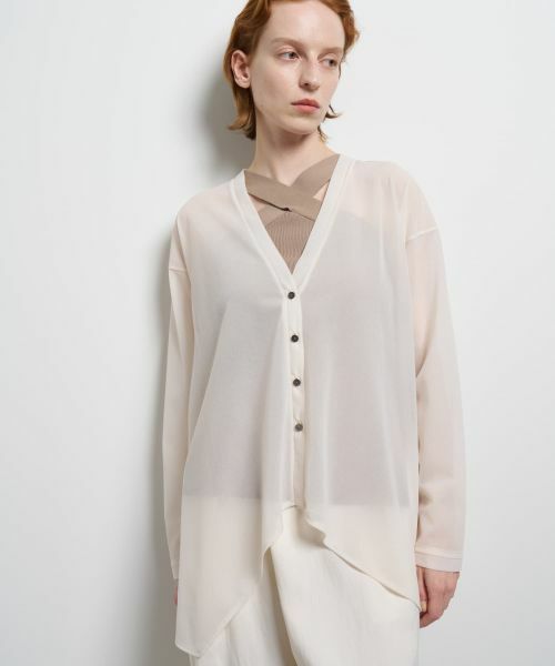 LANVIN en Bleu / ランバン オン ブルー カットソー | シアートリコットフレアカーデ | 詳細15