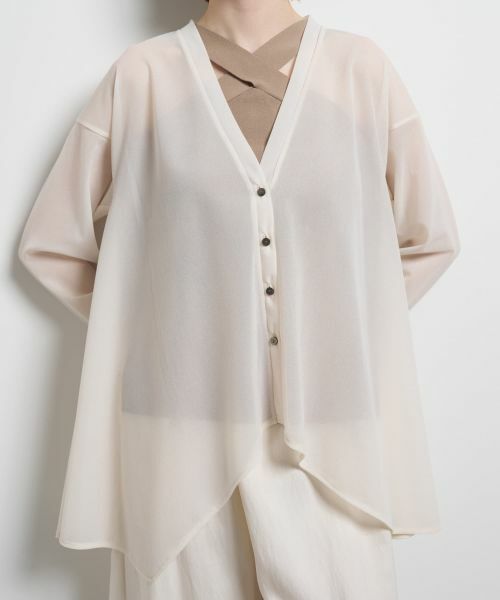 LANVIN en Bleu / ランバン オン ブルー カットソー | シアートリコットフレアカーデ | 詳細16