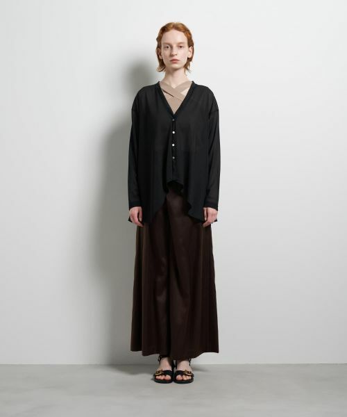 LANVIN en Bleu / ランバン オン ブルー カットソー | シアートリコットフレアカーデ | 詳細17