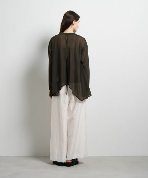 LANVIN en Bleu / ランバン オン ブルー カットソー | シアートリコットフレアカーデ | 詳細3