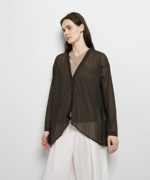 LANVIN en Bleu / ランバン オン ブルー カットソー | シアートリコットフレアカーデ | 詳細4