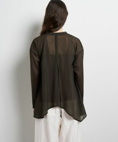 LANVIN en Bleu / ランバン オン ブルー カットソー | シアートリコットフレアカーデ | 詳細6